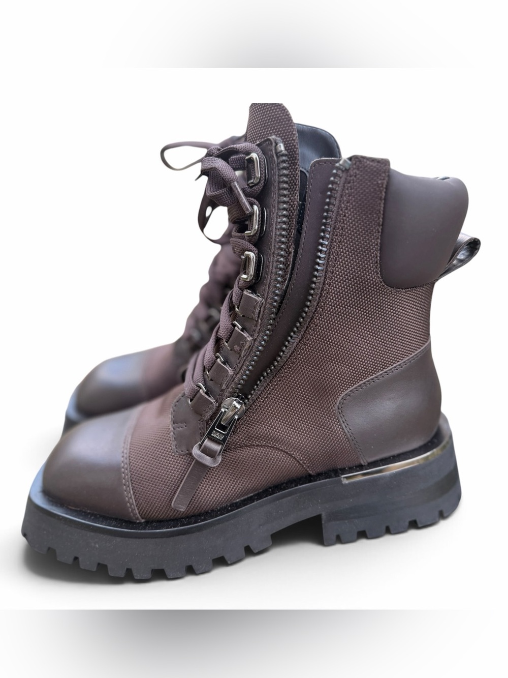 DKNY River Winter Combat Boots Espresso Brown Women’s Size 6 NIB
